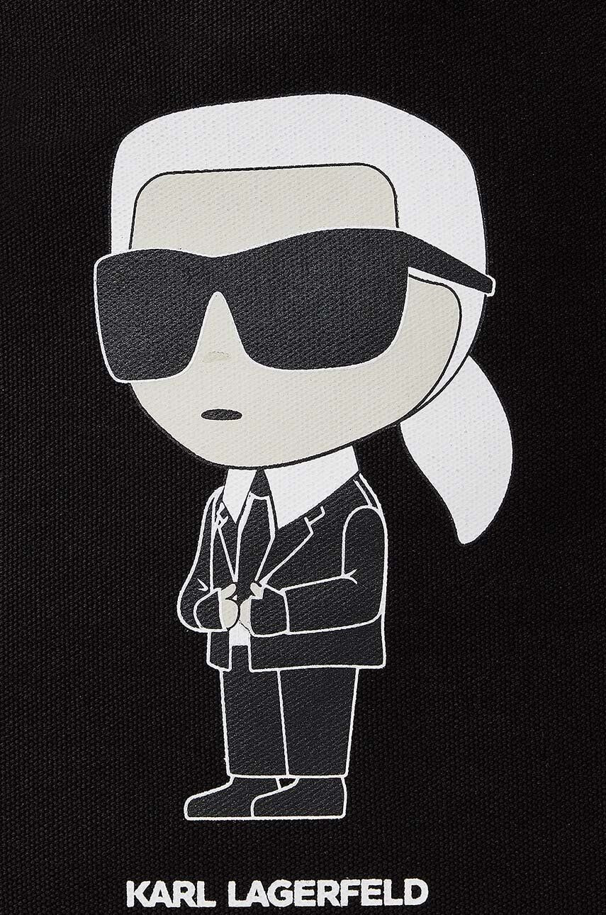 Karl Lagerfeld geanta de bumbac culoarea negru - Pled.ro