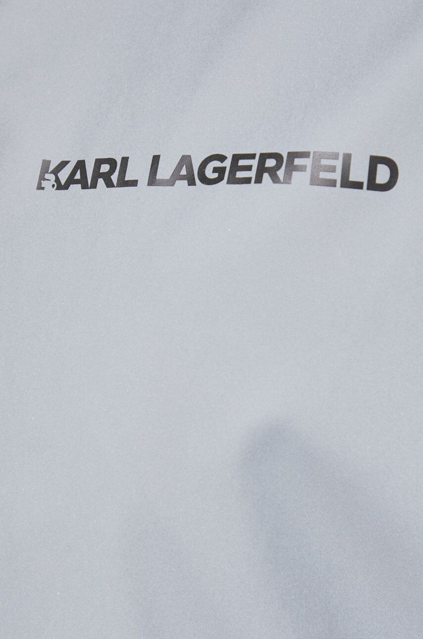 Karl Lagerfeld hanorac culoarea argintiu de tranzitie - Pled.ro