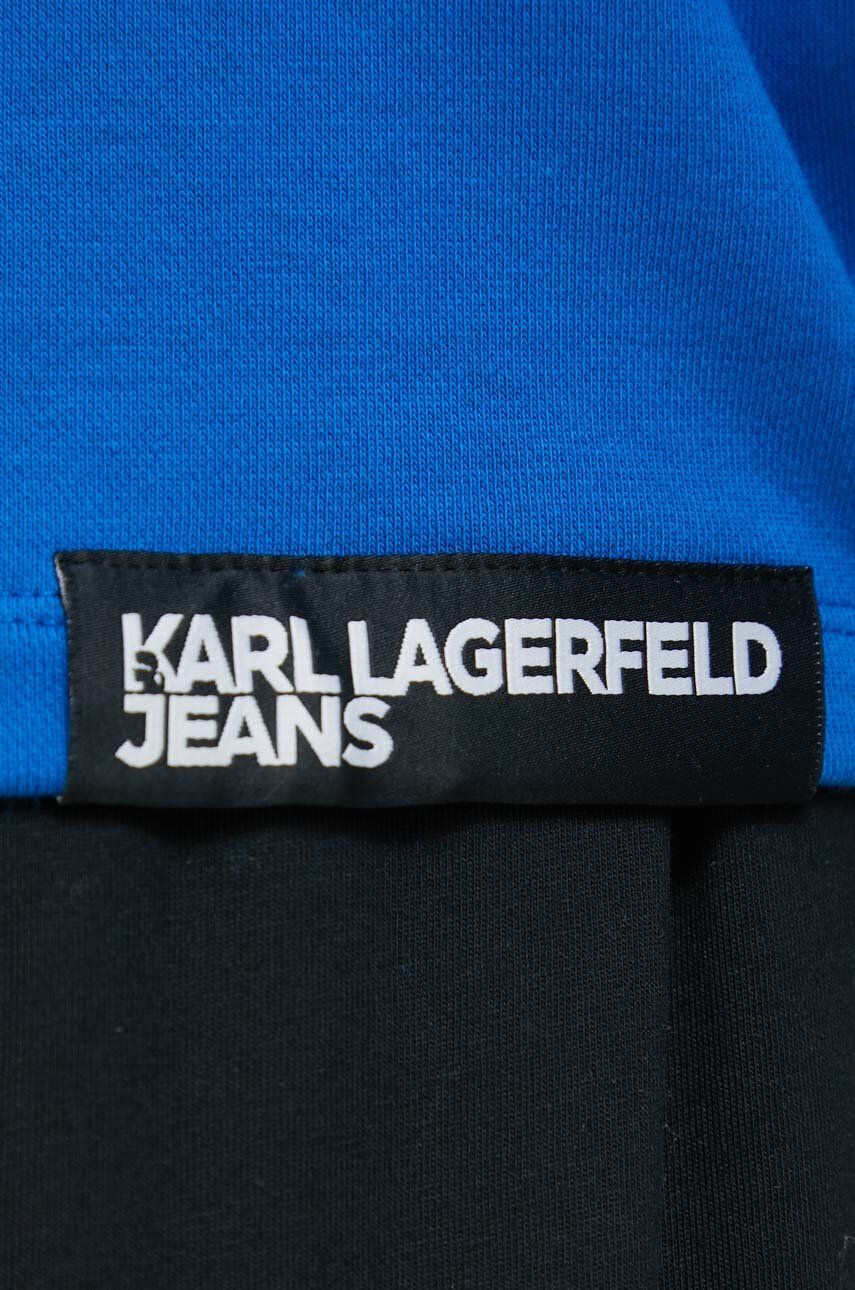 Karl Lagerfeld Jeans bluza femei cu glugă cu imprimeu - Pled.ro