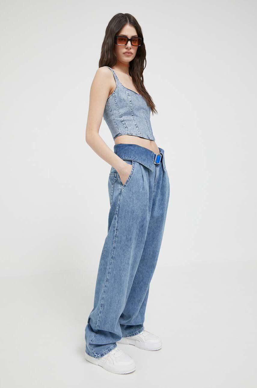 Karl Lagerfeld Jeans jeansi femei high waist - Pled.ro