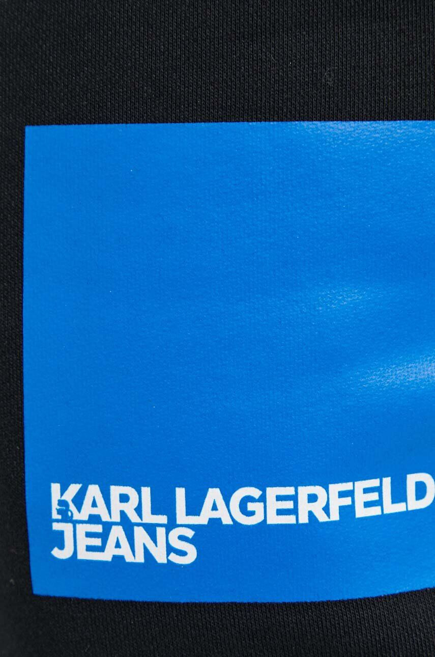 Karl Lagerfeld Jeans pantaloni de trening culoarea negru cu imprimeu - Pled.ro