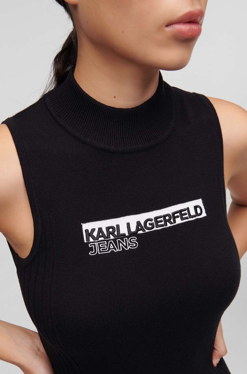 Karl Lagerfeld Jeans rochie culoarea negru mini mulata - Pled.ro