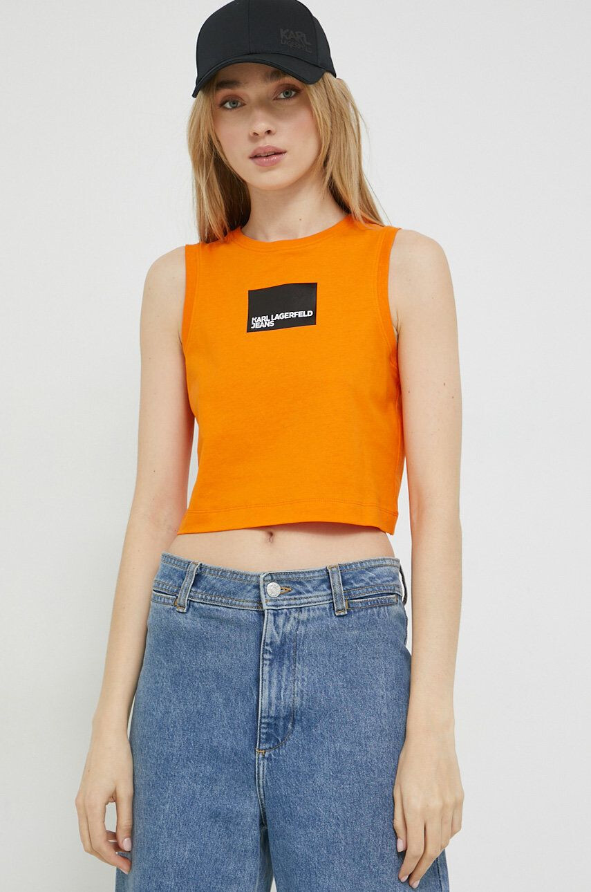 Karl Lagerfeld Jeans top din bumbac - Pled.ro