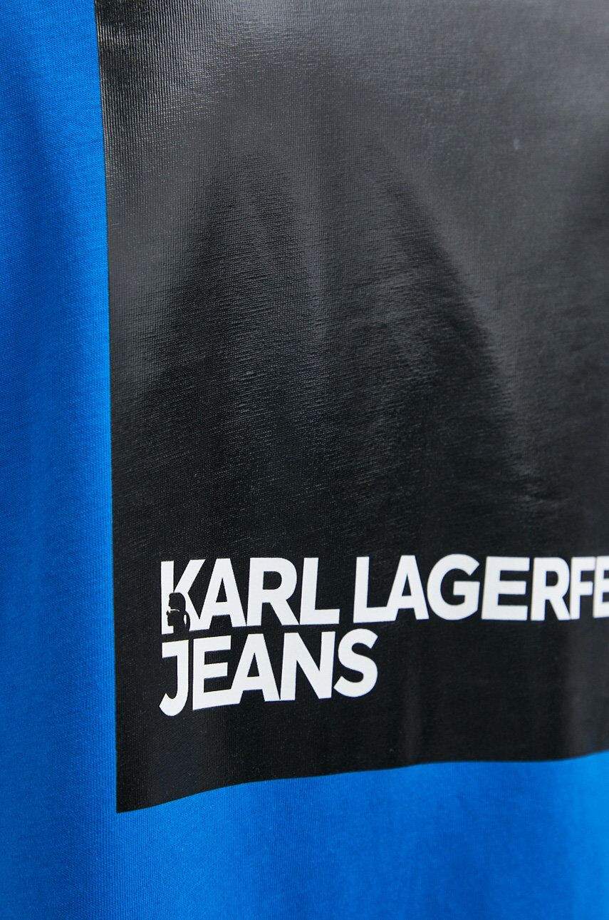 Karl Lagerfeld Jeans tricou din bumbac culoarea alb - Pled.ro