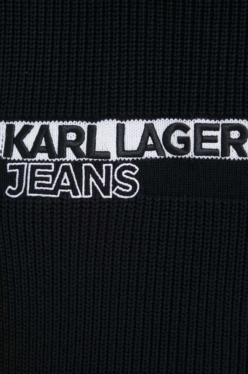 Karl Lagerfeld Jeans vestă din bumbac culoarea negru - Pled.ro