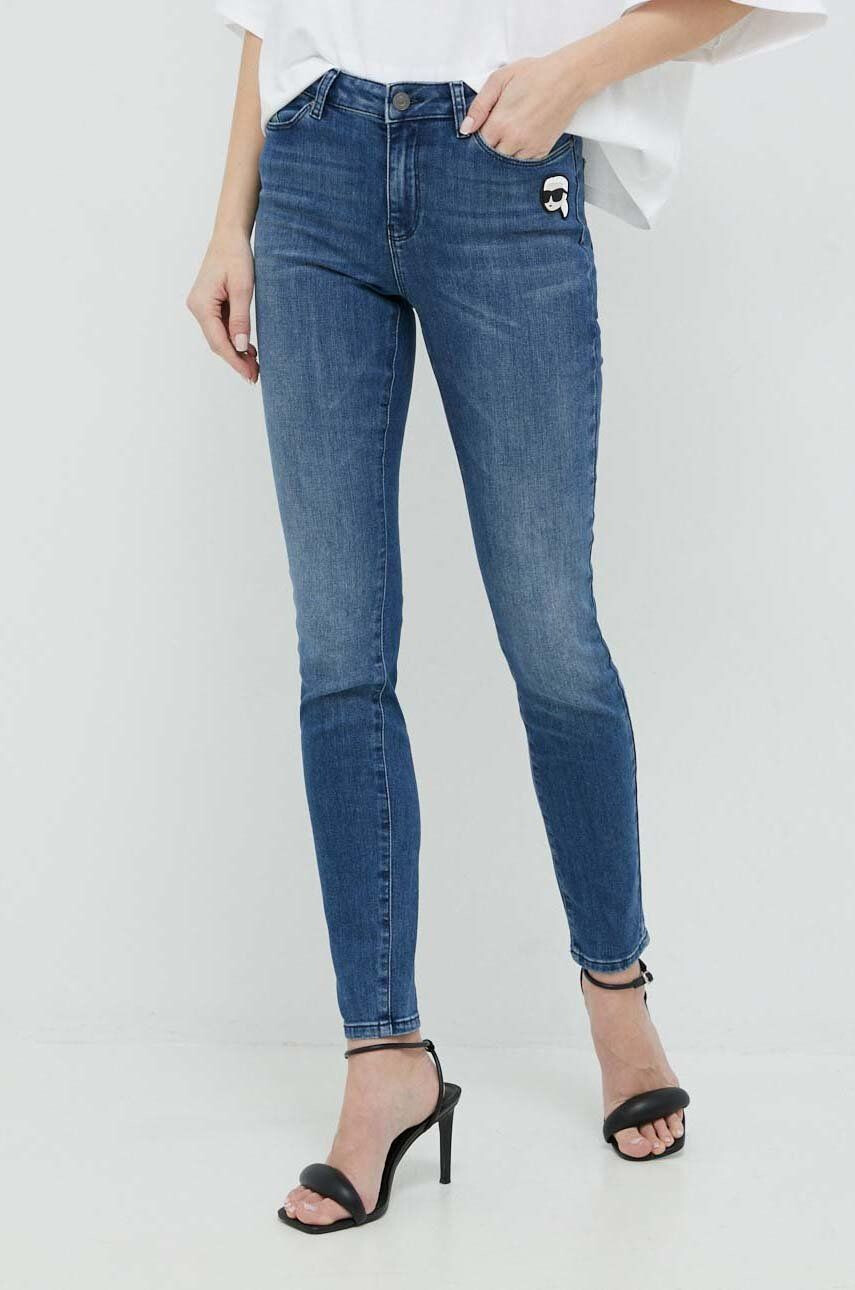 Karl Lagerfeld jeansi Ikonik 2.0 femei medium waist - Pled.ro