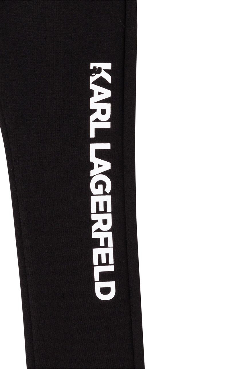 Karl Lagerfeld leggins copii culoarea negru cu imprimeu - Pled.ro