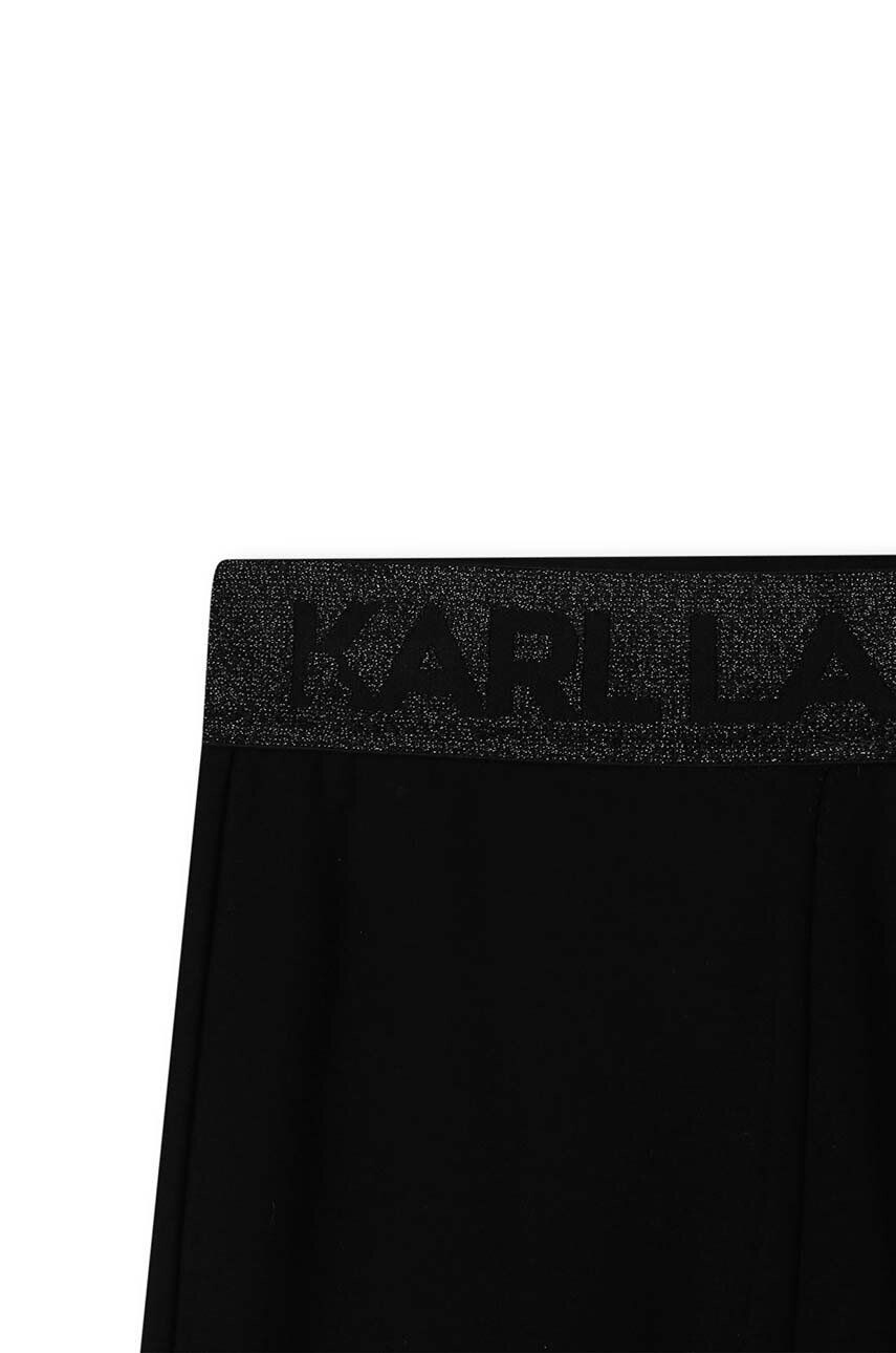 Karl Lagerfeld leggins copii culoarea negru cu imprimeu - Pled.ro