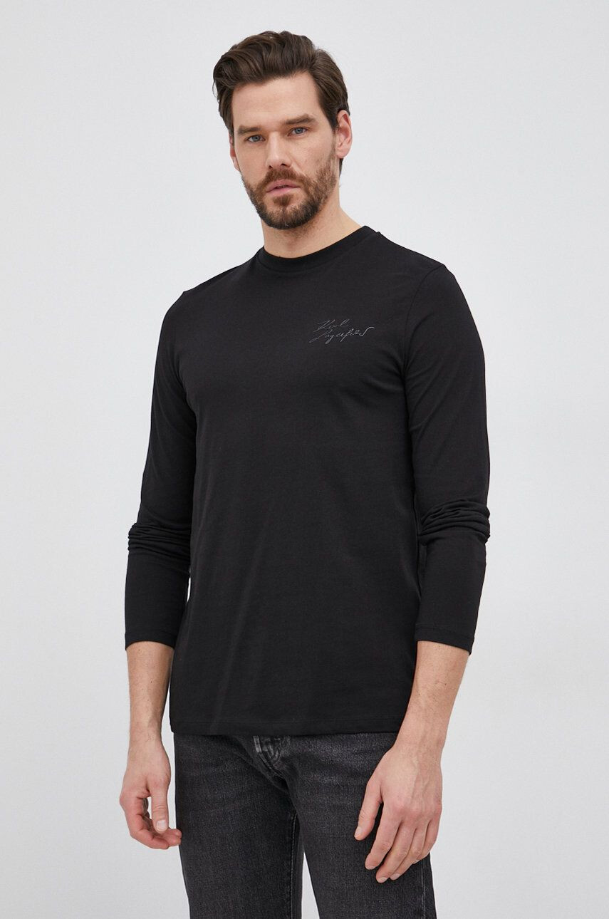 Karl Lagerfeld longsleeve din bumbac - Pled.ro