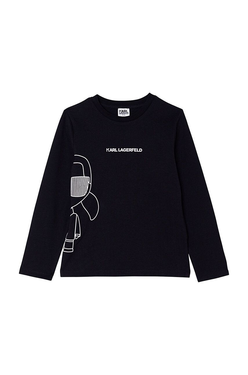 Karl Lagerfeld Longsleeve din bumbac pentru copii - Pled.ro