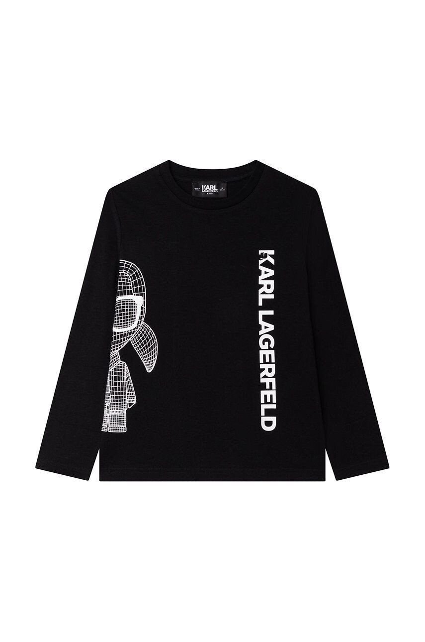 Karl Lagerfeld longsleeve din bumbac pentru copii - Pled.ro