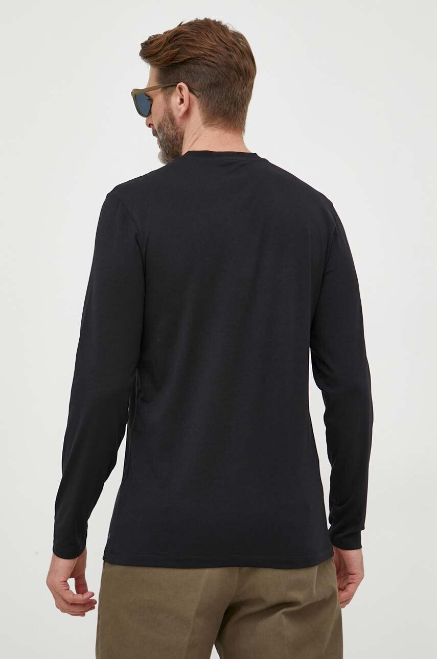 Karl Lagerfeld longsleeve lounge culoarea negru neted - Pled.ro