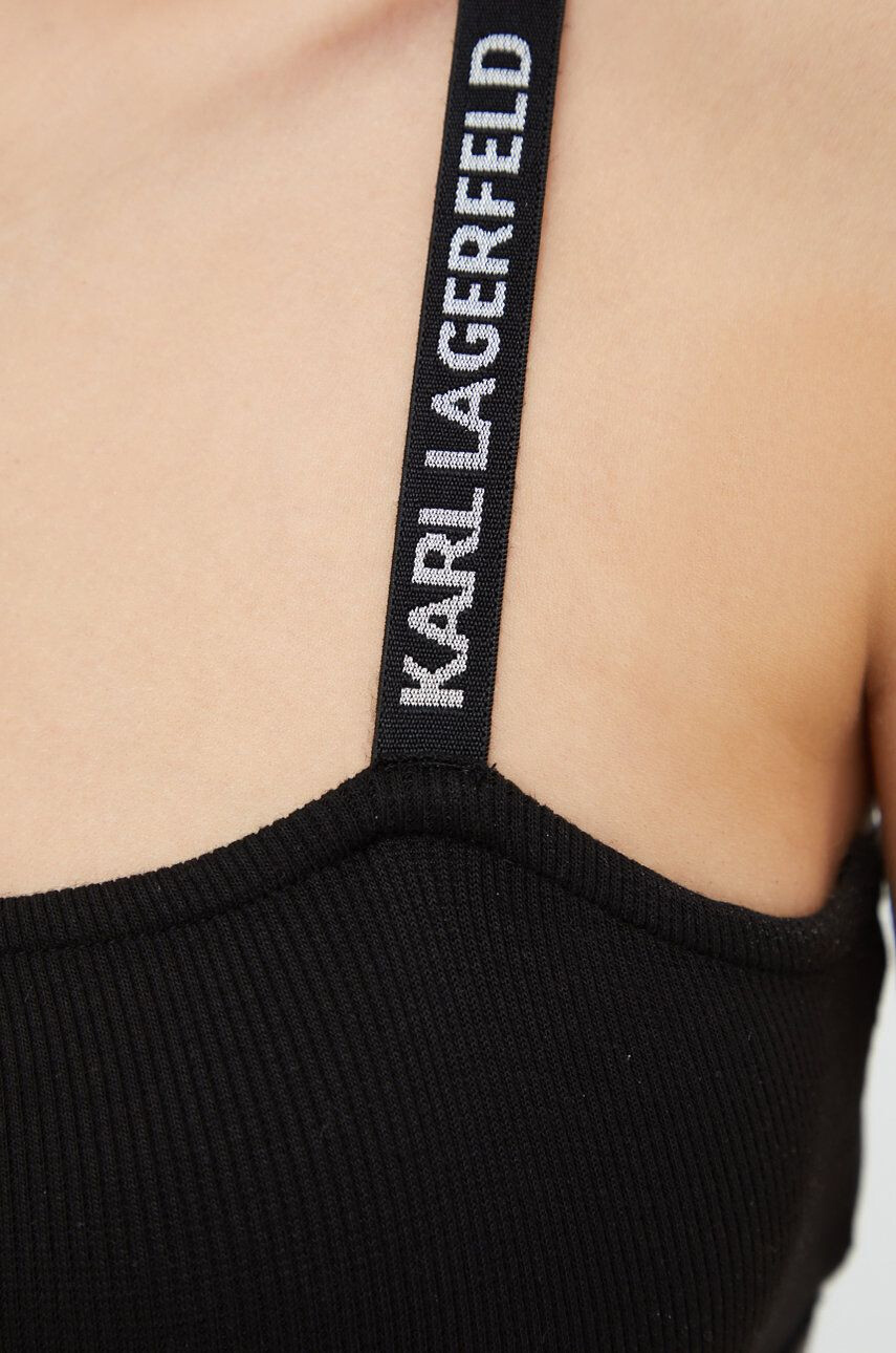 Karl Lagerfeld maiou de pijama culoarea negru - Pled.ro