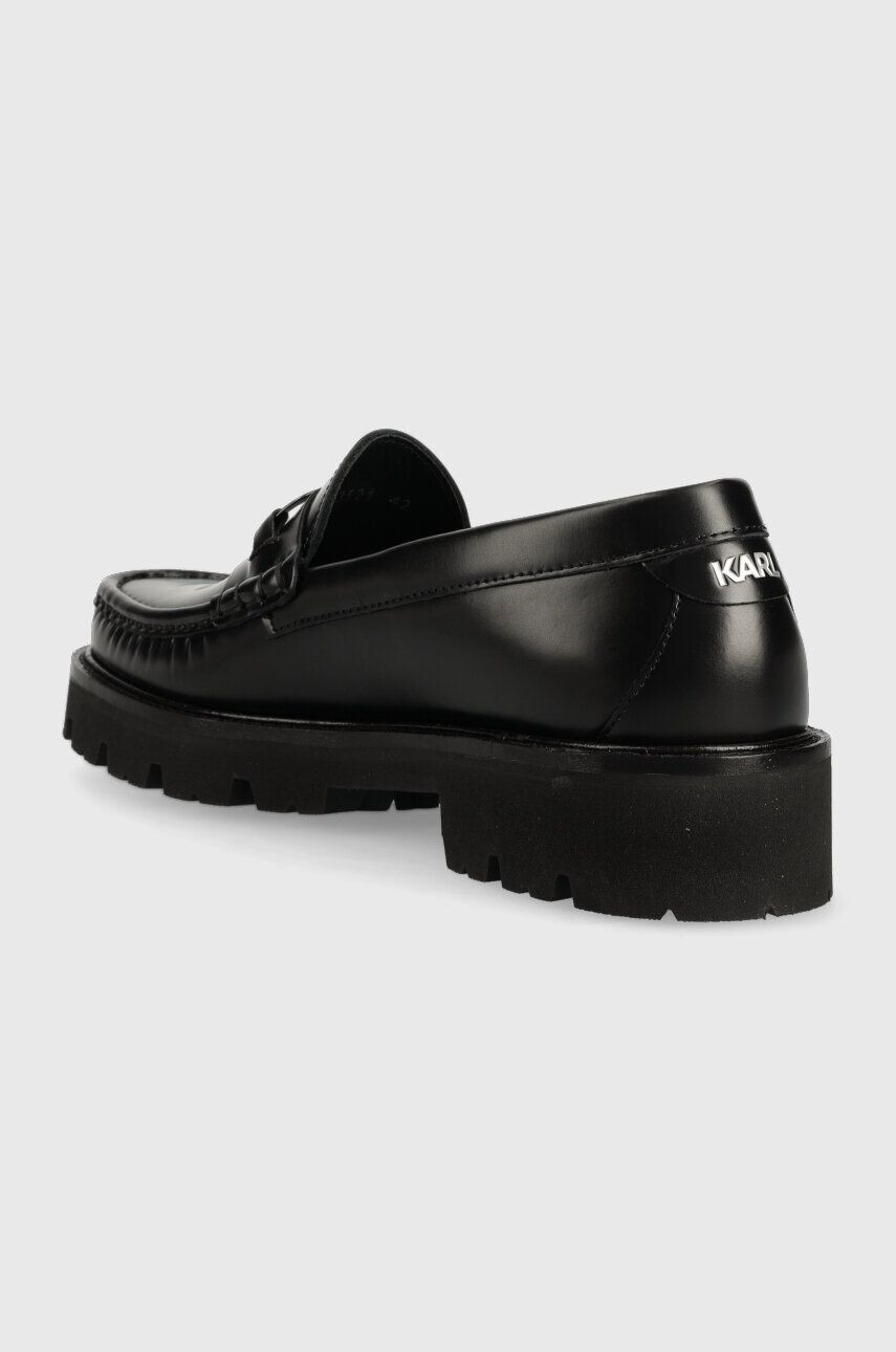 Karl Lagerfeld mocasini de piele MOKASSINO LUG KL barbati culoarea negru KL13521 - Pled.ro