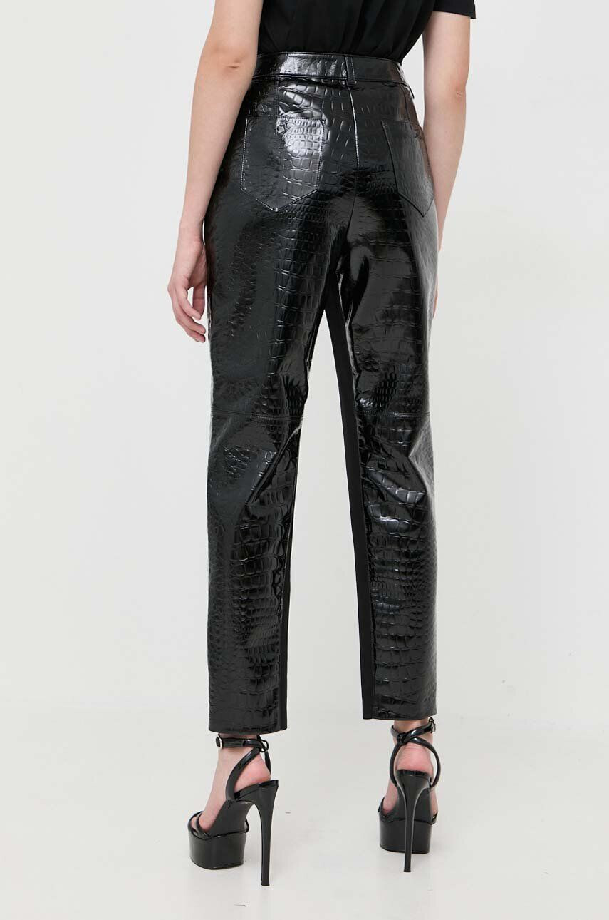 Karl Lagerfeld pantaloni femei culoarea negru drept high waist - Pled.ro