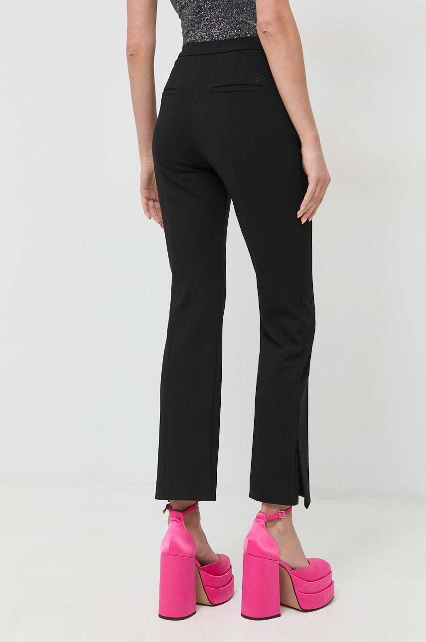 Karl Lagerfeld pantaloni femei culoarea negru drept high waist - Pled.ro