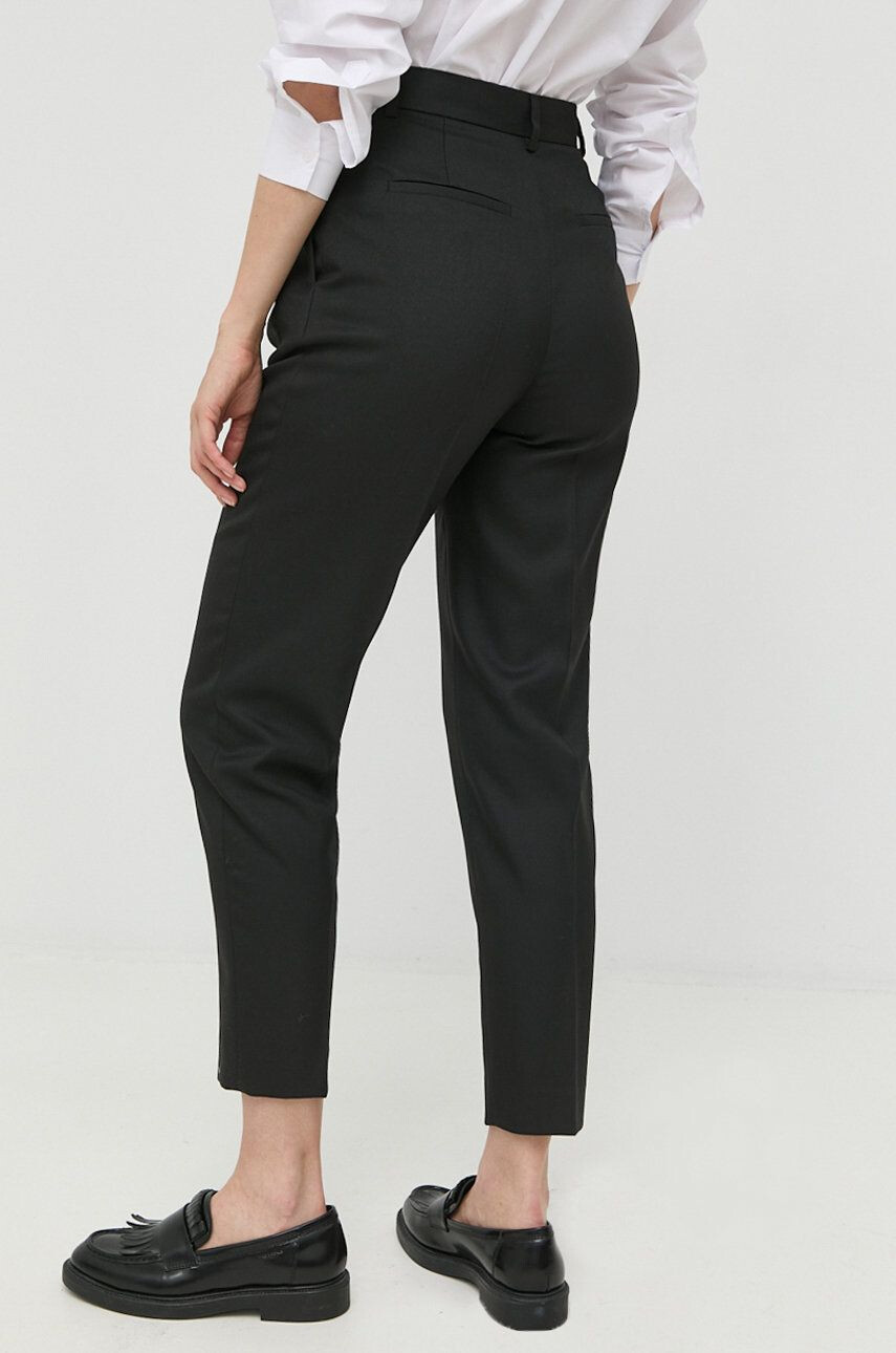 Karl Lagerfeld pantaloni femei culoarea verde drept high waist - Pled.ro