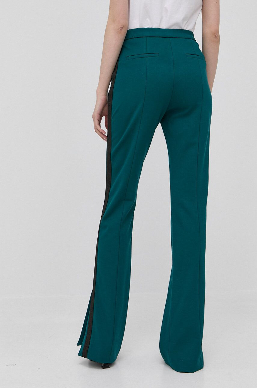 Karl Lagerfeld pantaloni femei culoarea verde evazati high waist - Pled.ro