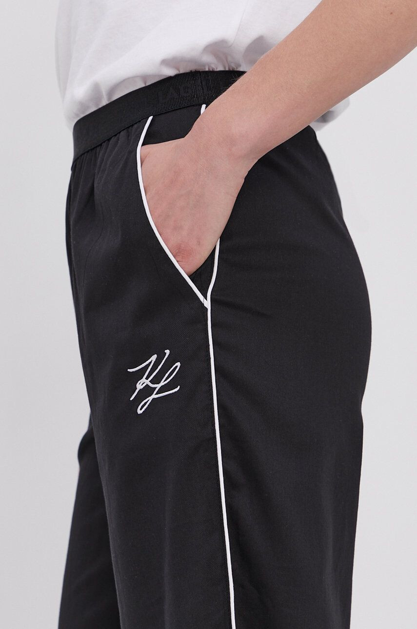 Karl Lagerfeld Pantaloni de pijama femei culoarea negru - Pled.ro