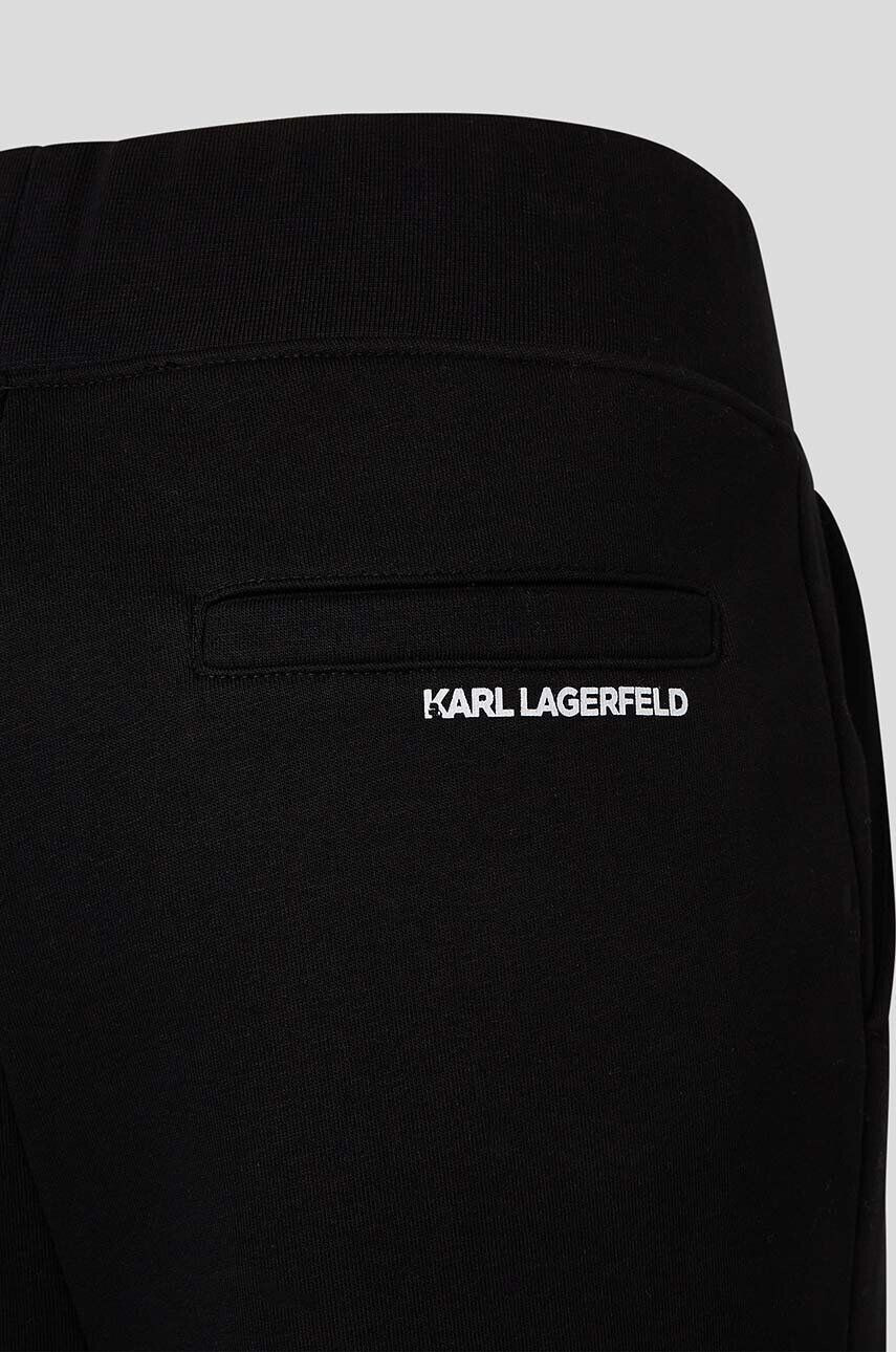 Karl Lagerfeld pantaloni de trening femei culoarea negru cu imprimeu - Pled.ro