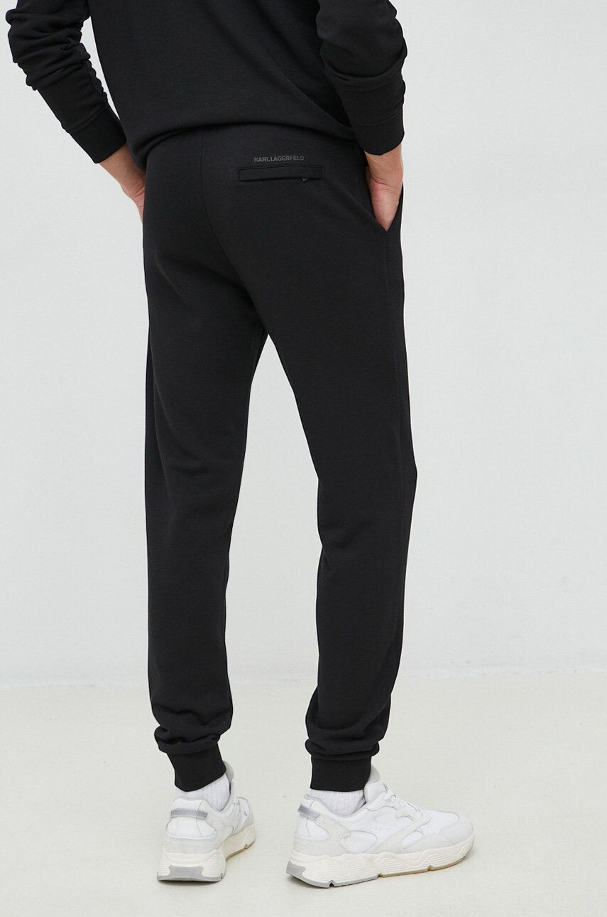 Karl Lagerfeld pantaloni de trening barbati culoarea negru cu imprimeu - Pled.ro