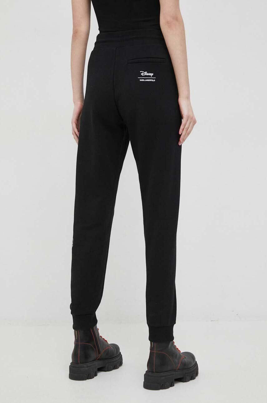 Karl Lagerfeld pantaloni de trening culoarea negru cu imprimeu - Pled.ro