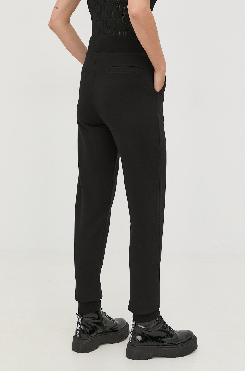 Karl Lagerfeld pantaloni de trening din bumbac femei culoarea negru - Pled.ro