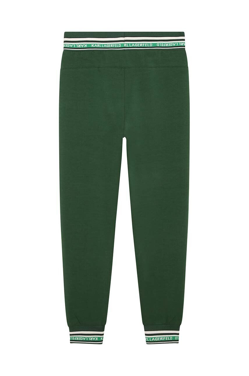 Karl Lagerfeld pantaloni de trening pentru copii culoarea verde modelator - Pled.ro