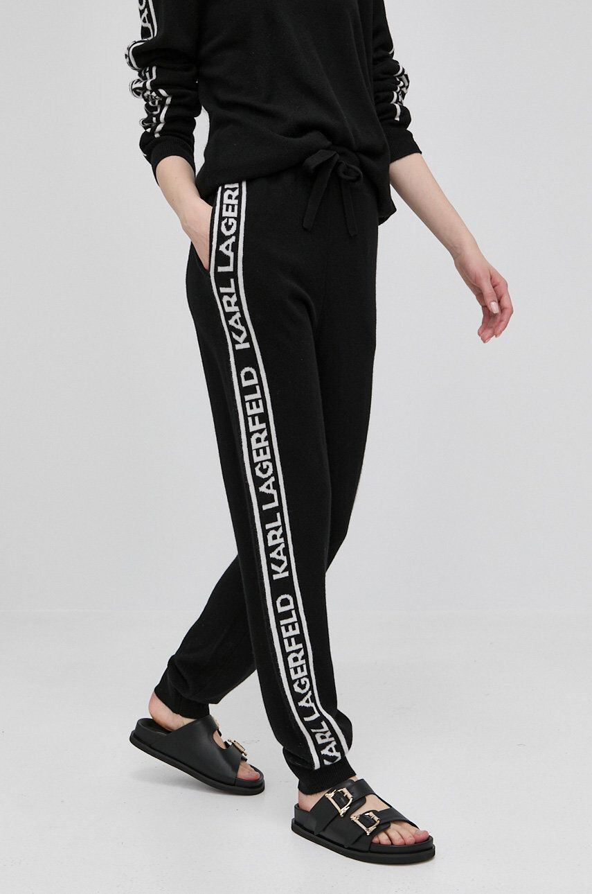 Karl Lagerfeld pantaloni din casmir - Pled.ro