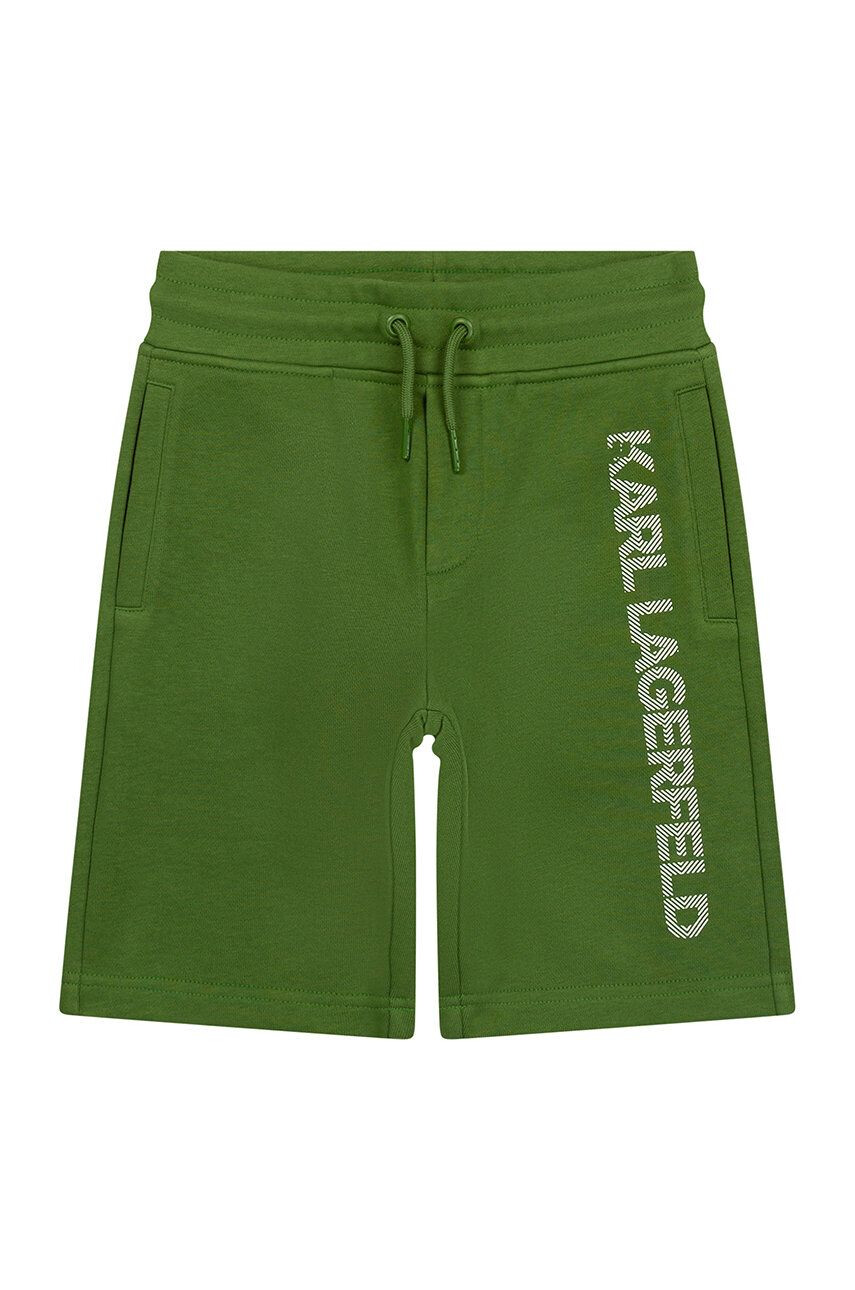 Karl Lagerfeld pantaloni scurti copii culoarea verde - Pled.ro