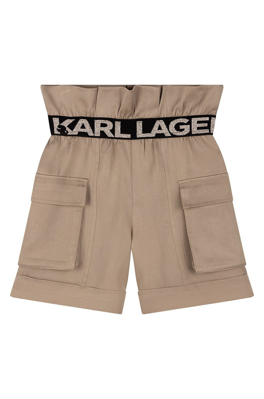 Karl Lagerfeld pantaloni scurti copii culoarea bej modelator - Pled.ro