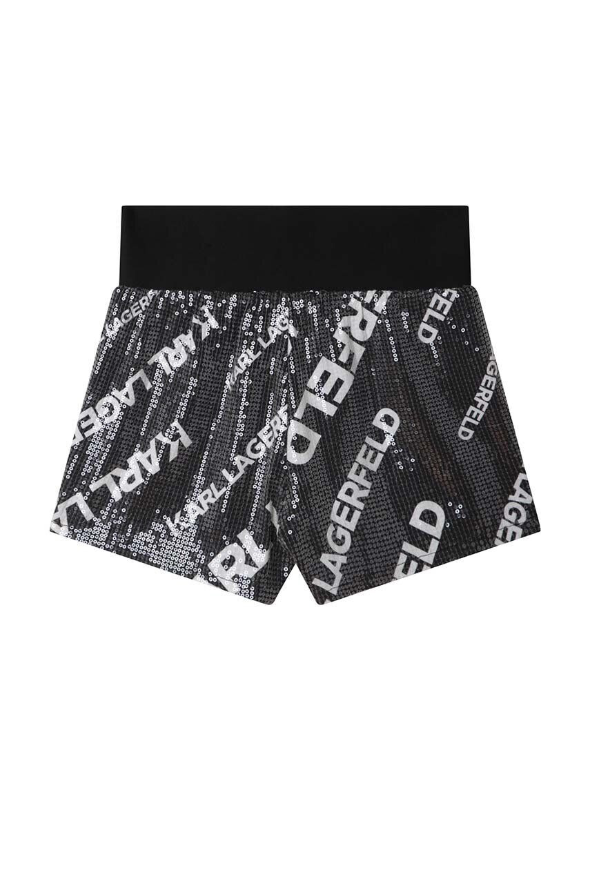 Karl Lagerfeld pantaloni scurti copii culoarea negru modelator - Pled.ro