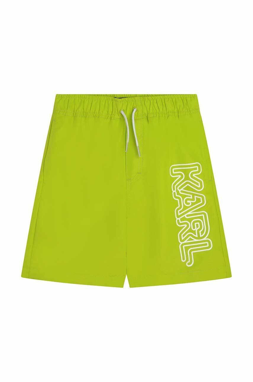 Karl Lagerfeld pantaloni scurti de baie copii culoarea verde - Pled.ro