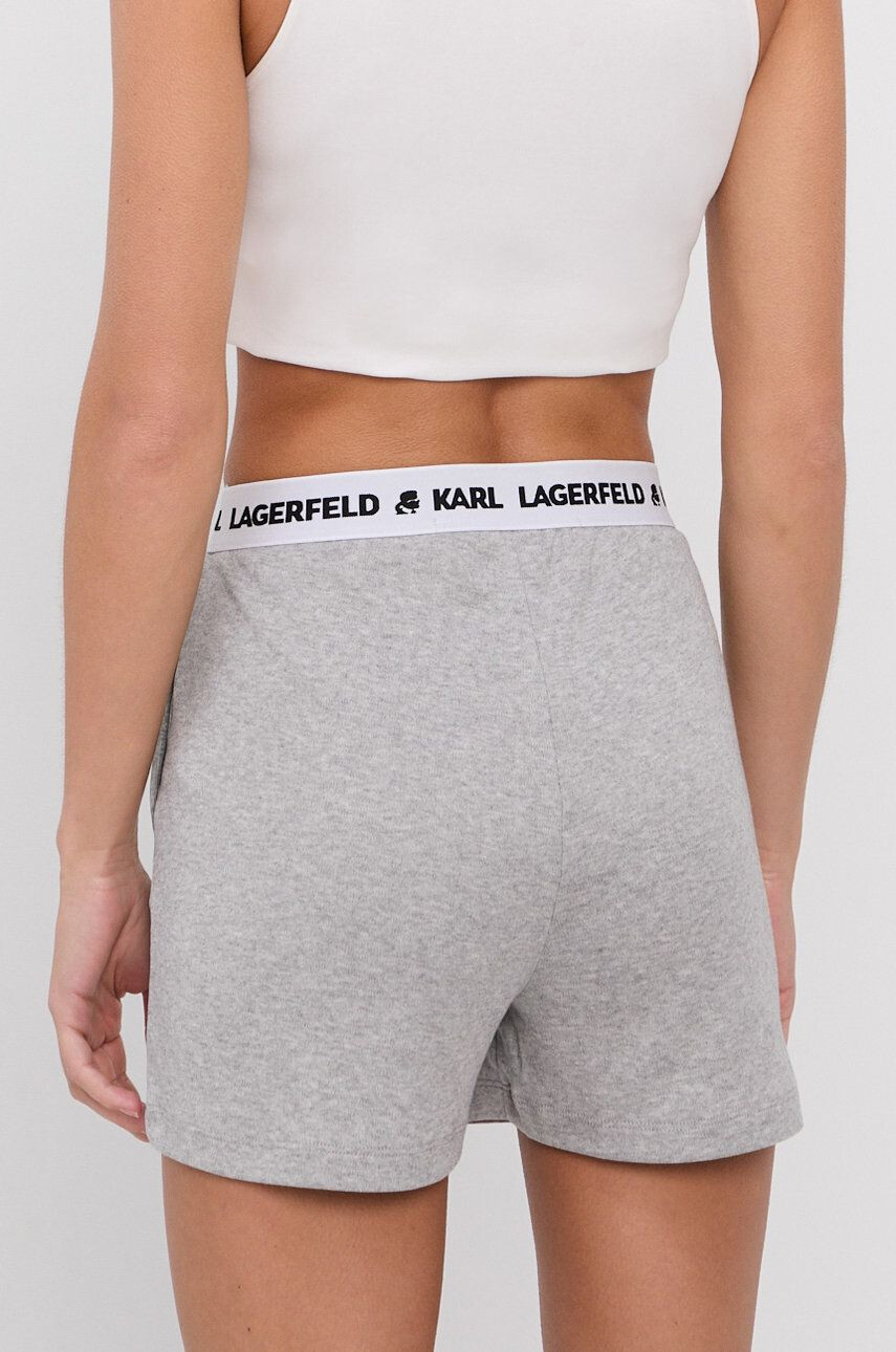 Karl Lagerfeld Pantaloni scurți de pijama femei culoarea gri - Pled.ro