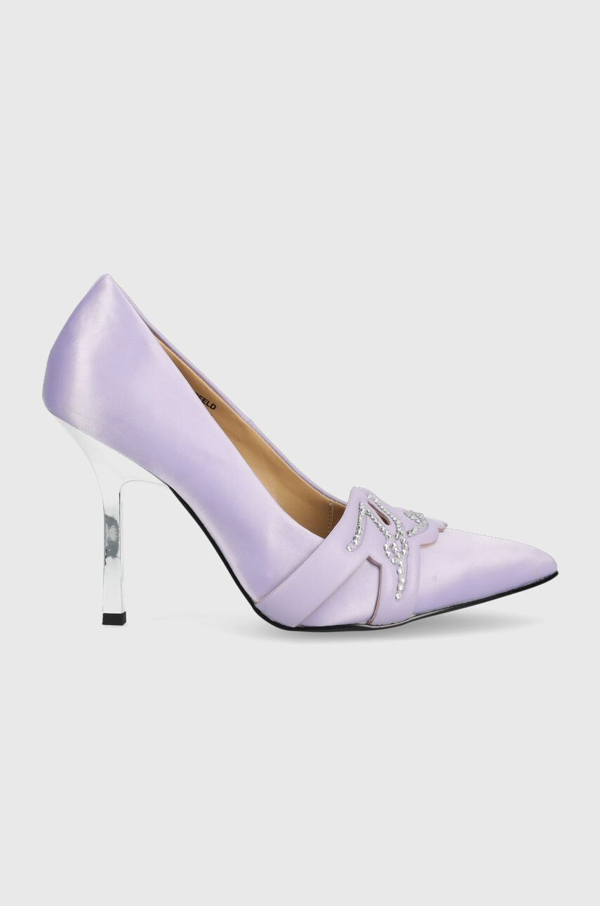 Karl Lagerfeld pantofi cu toc SARABANDE culoarea violet KL30919T - Pled.ro