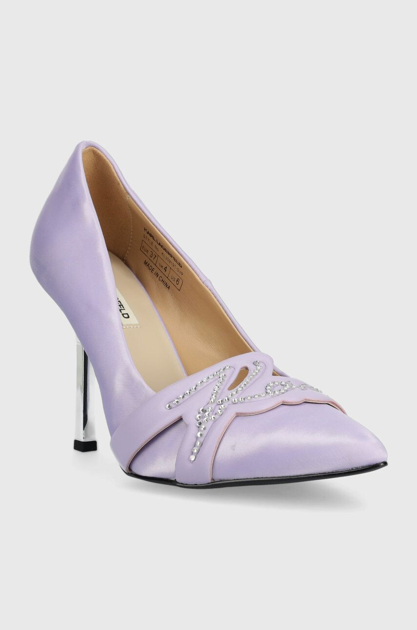 Karl Lagerfeld pantofi cu toc SARABANDE culoarea violet KL30919T - Pled.ro