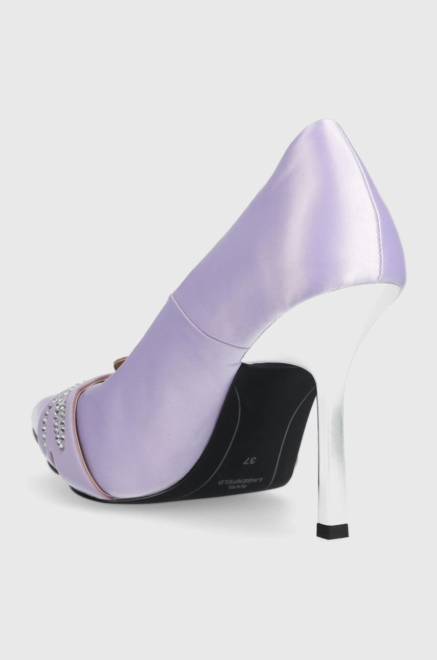 Karl Lagerfeld pantofi cu toc SARABANDE culoarea violet KL30919T - Pled.ro