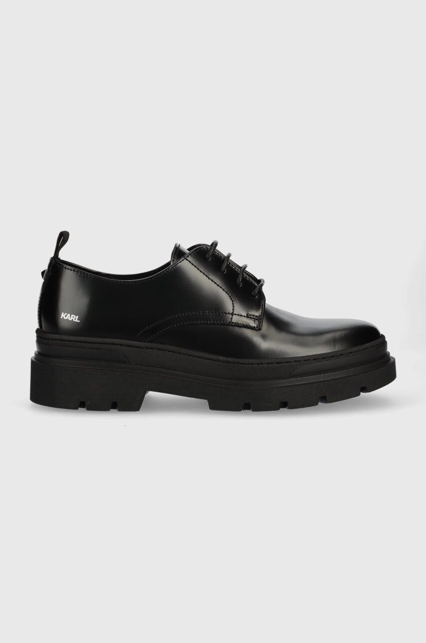 Karl Lagerfeld pantofi de piele Bureau Ii barbati culoarea negru - Pled.ro