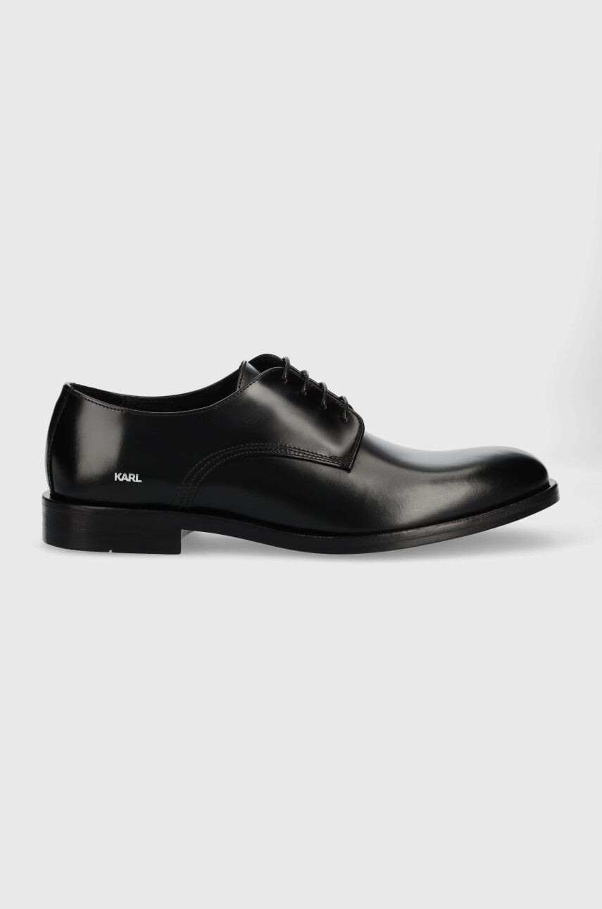 Karl Lagerfeld pantofi de piele Urano Iv barbati culoarea negru - Pled.ro