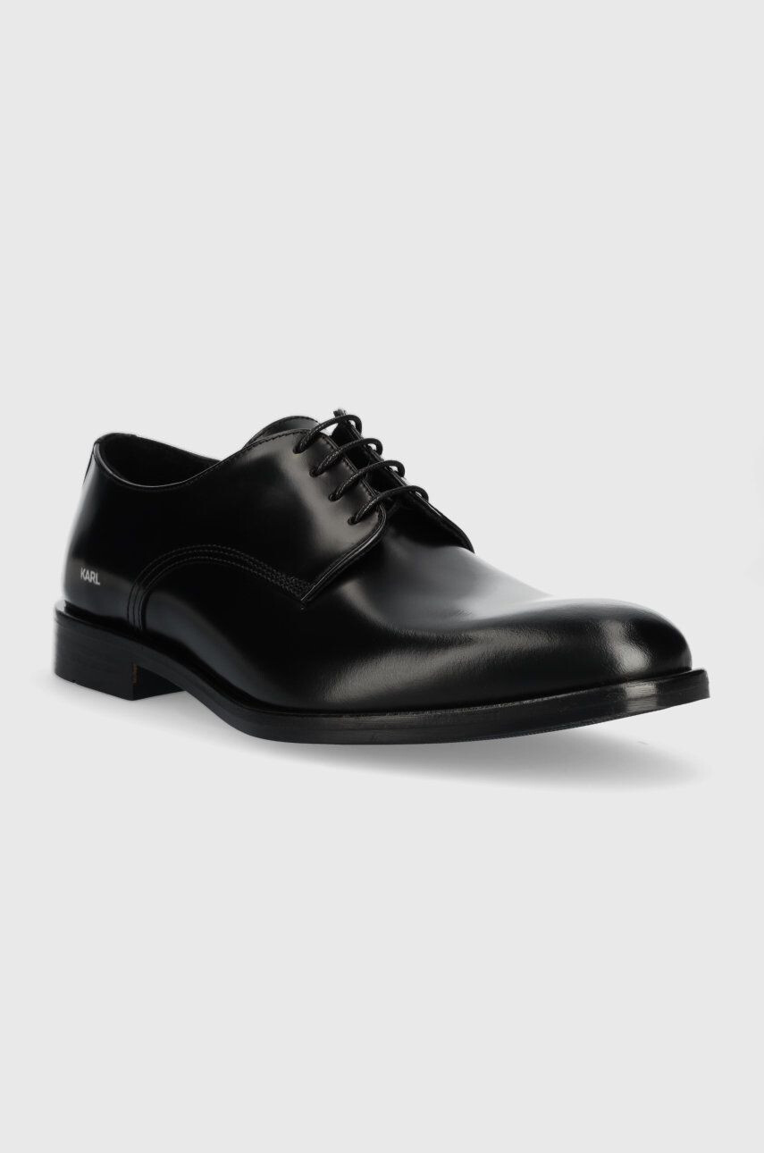 Karl Lagerfeld pantofi de piele Urano Iv barbati culoarea negru - Pled.ro