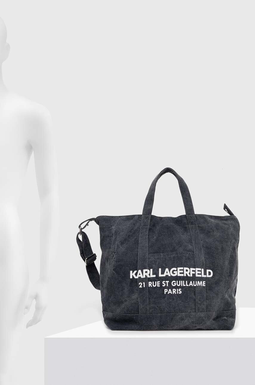 Karl Lagerfeld poseta culoarea albastru marin - Pled.ro