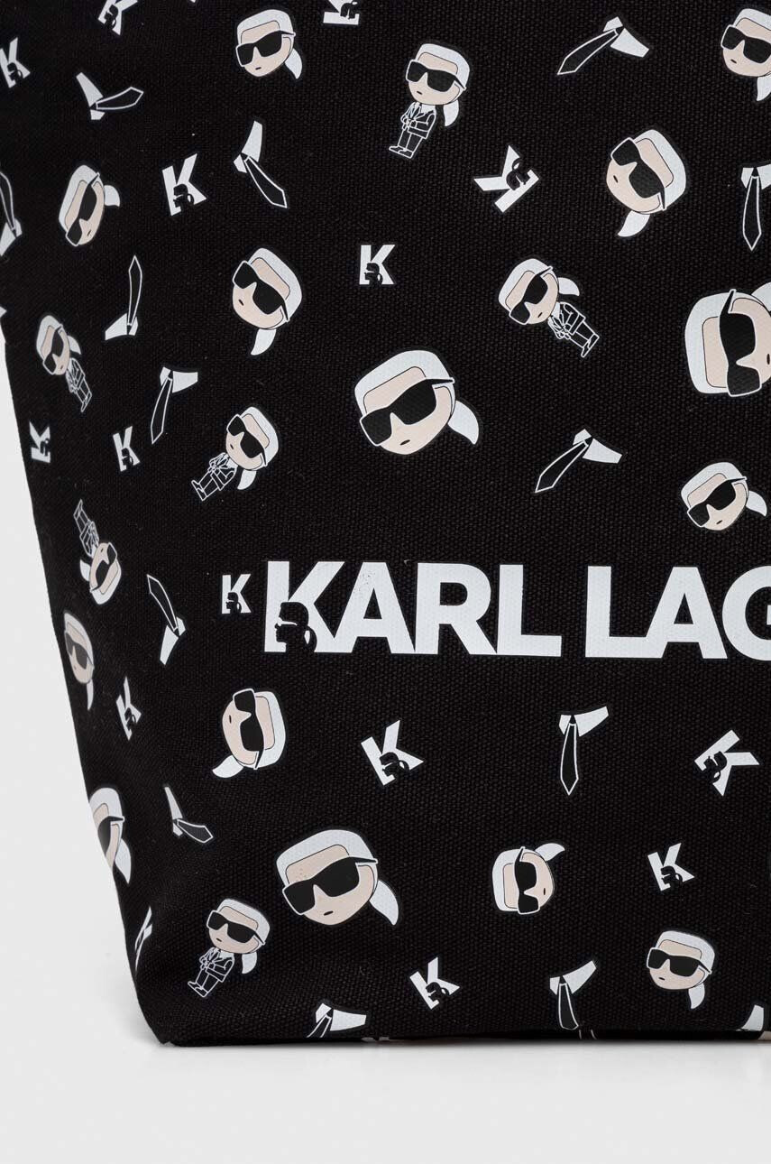 Karl Lagerfeld poseta cu doua fete culoarea negru - Pled.ro