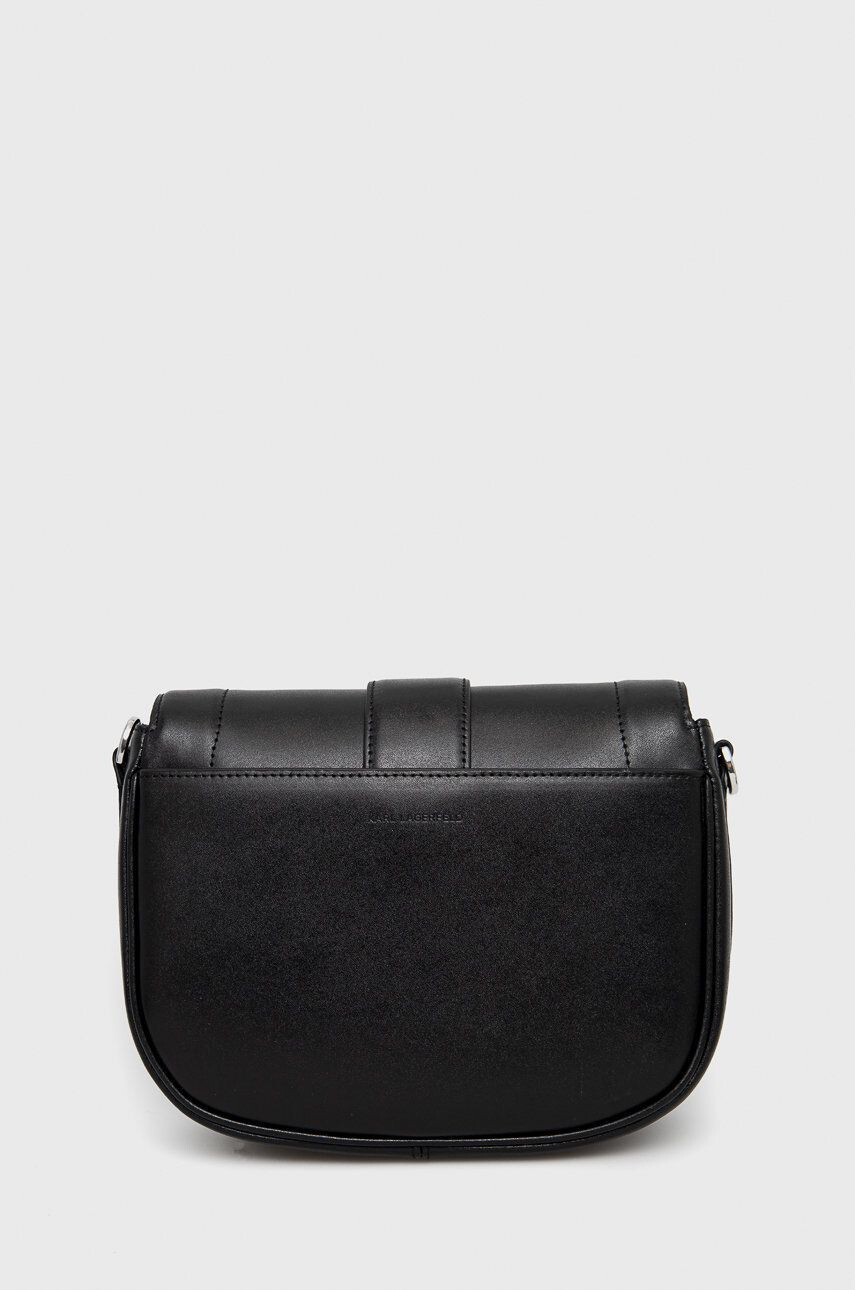 Karl Lagerfeld poseta de piele culoarea negru - Pled.ro