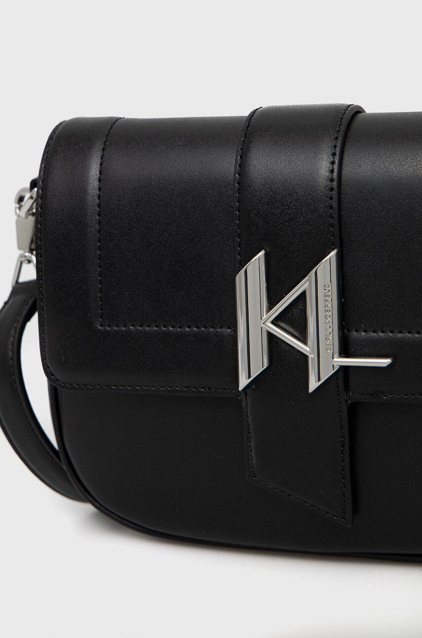 Karl Lagerfeld poseta de piele culoarea negru - Pled.ro