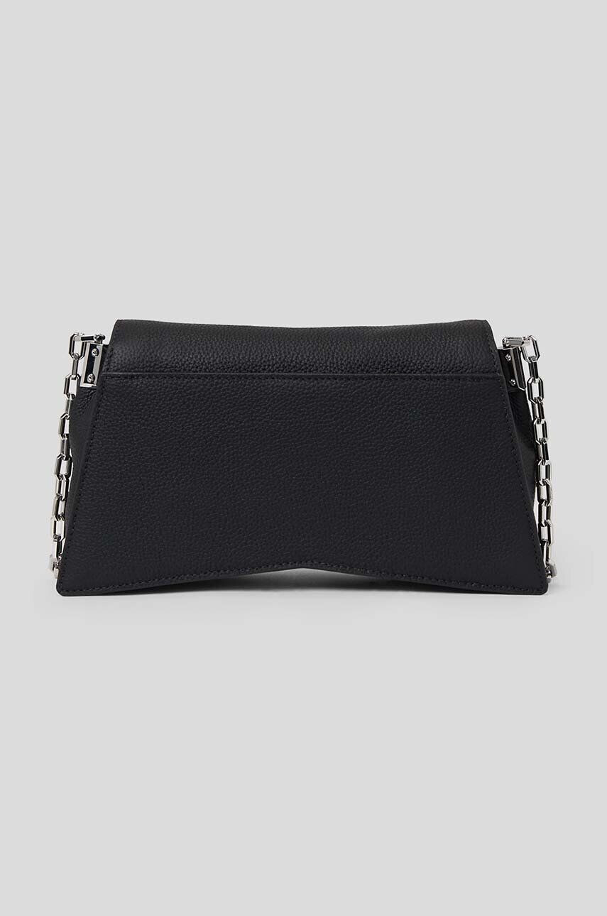 Karl Lagerfeld poseta de piele culoarea negru - Pled.ro