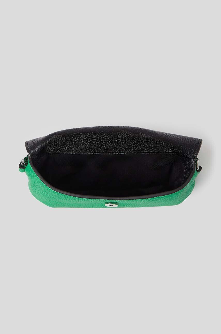 Karl Lagerfeld poseta de piele culoarea verde - Pled.ro