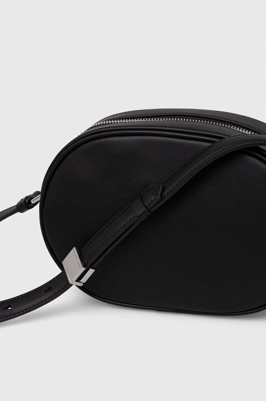 Karl Lagerfeld poseta de piele culoarea negru - Pled.ro