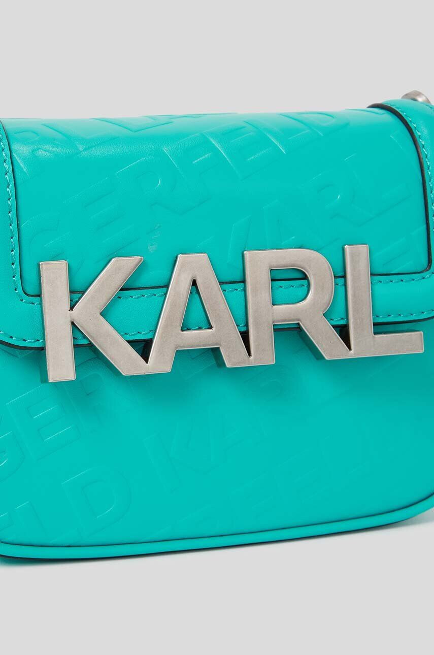 Karl Lagerfeld poseta de piele culoarea alb - Pled.ro