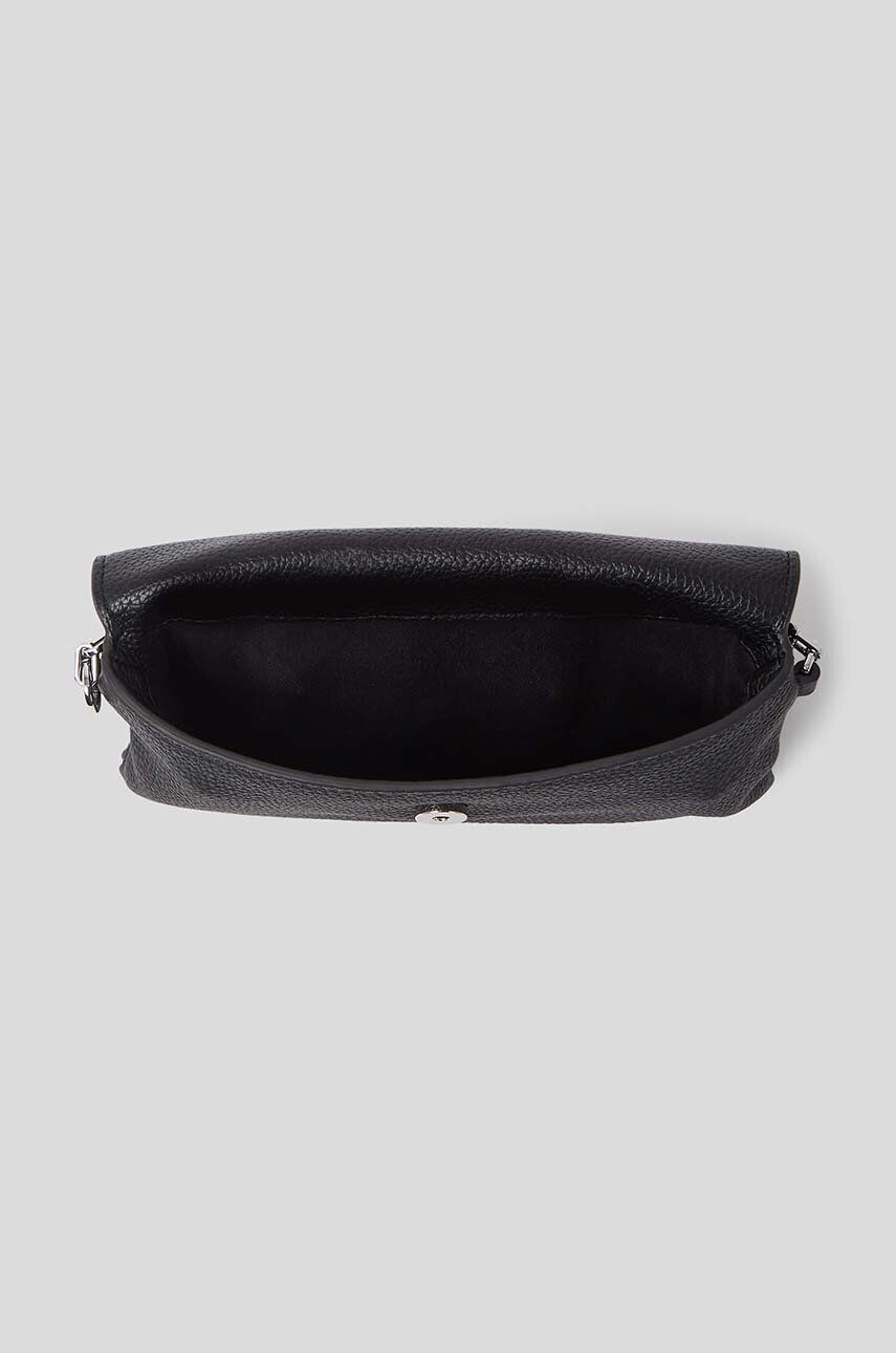 Karl Lagerfeld poseta de piele culoarea negru - Pled.ro