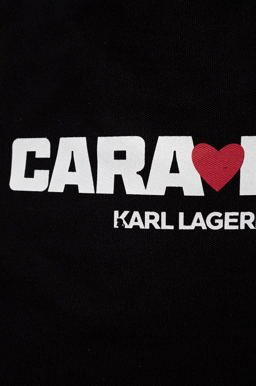 Karl Lagerfeld poseta X Cara Delevingne culoarea negru - Pled.ro